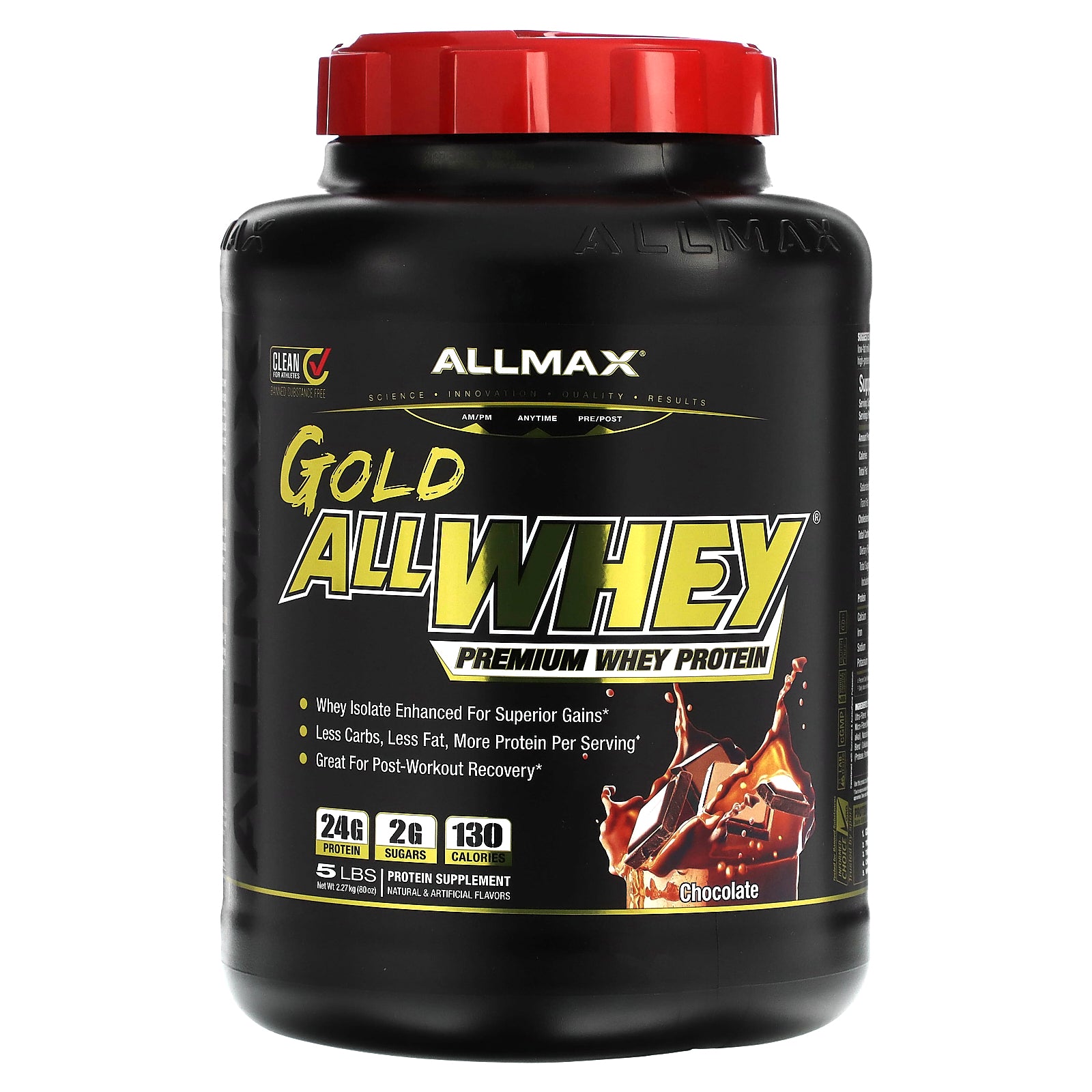 ALLMAX, GOLD ALLWHEY®, Premium Whey Protein, Chocolate, 5 lbs (2.27 kg)