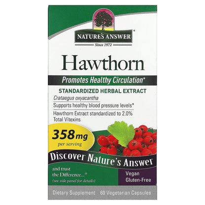 Nature's Answer, Hawthorn, 358 mg, 60 Vegetarian Capsules