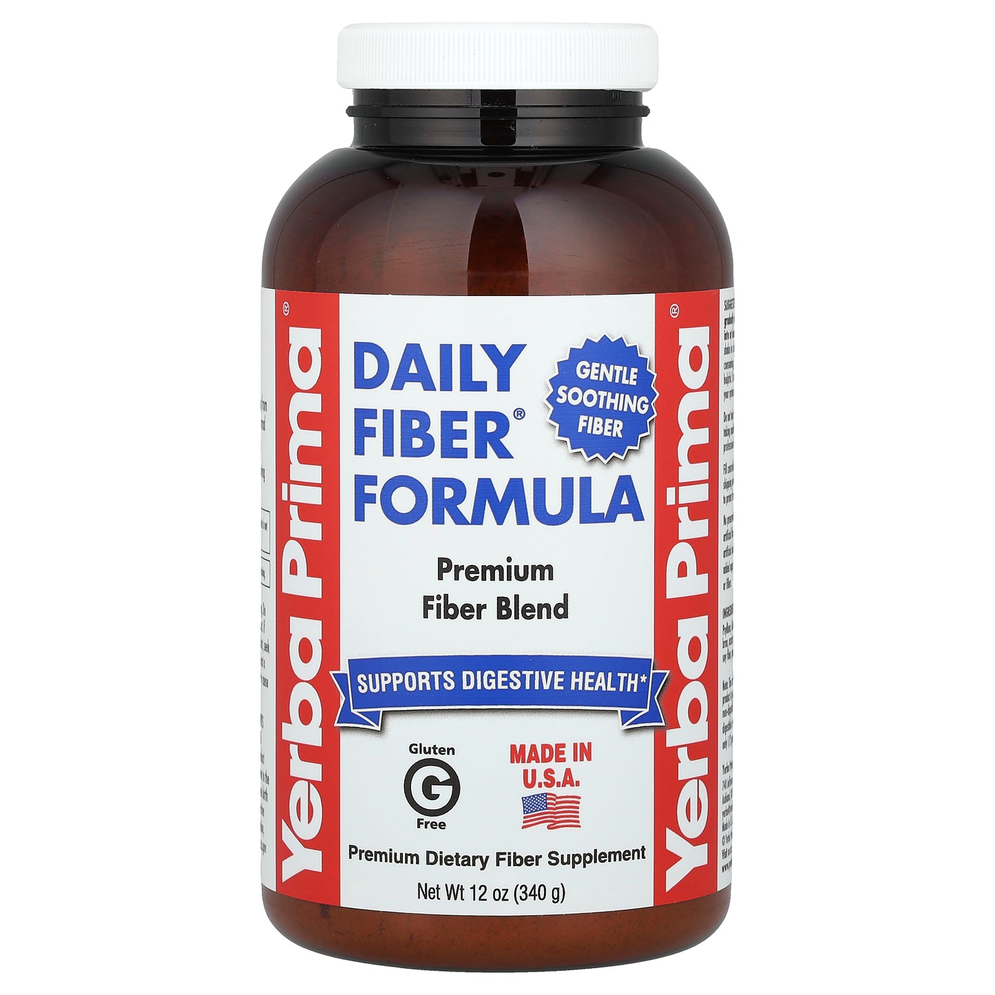 Yerba Prima, Daily Fiber® Formula, 12 oz (340 g)