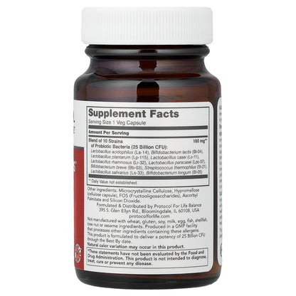 Protocol for Life Balance, ProtoDophilus™, 25 Billion, 50 Veg Capsules