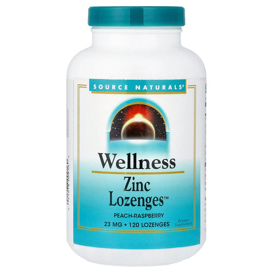 Source Naturals, Wellness Zinc Lozenges™, Peach-Raspberry, 120 Lozenges