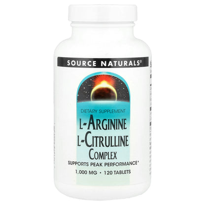 Source Naturals, L-Arginine L-Citrulline Complex, 120 Tablets