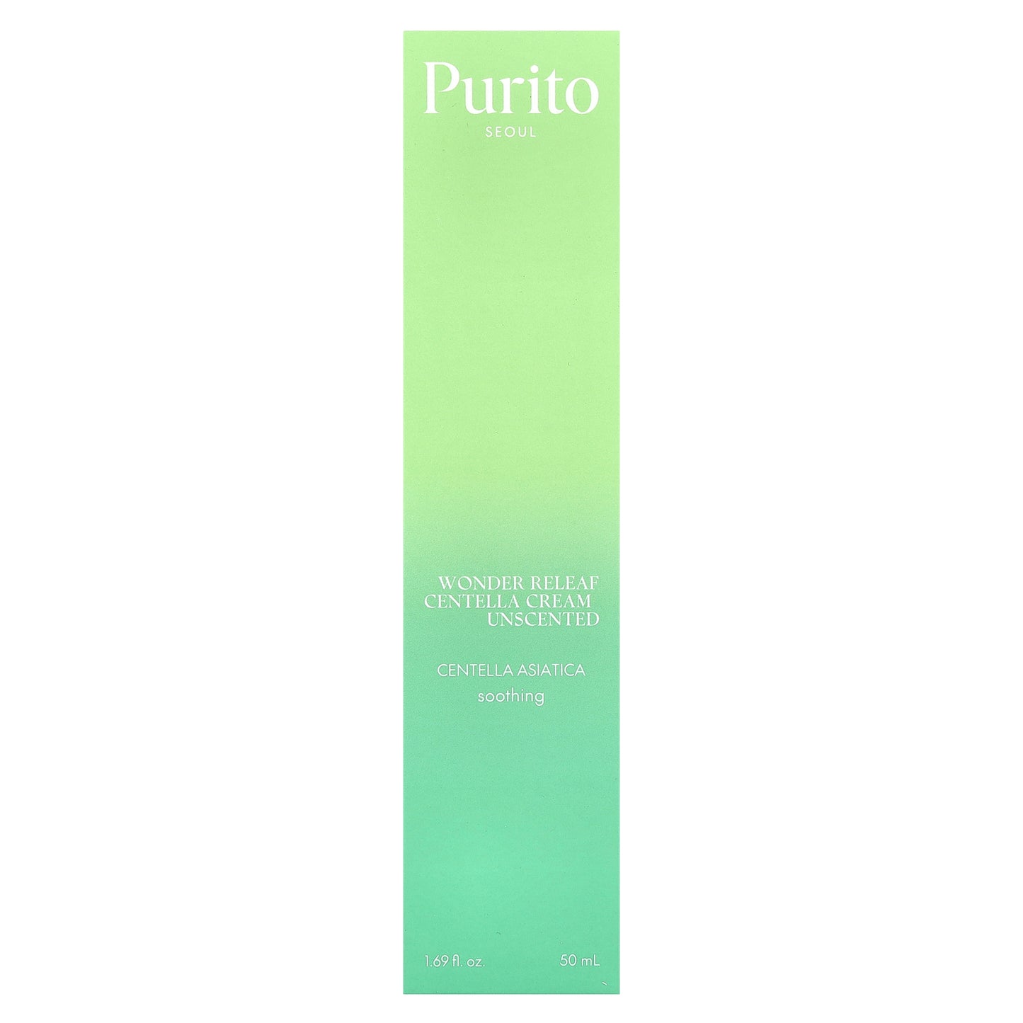 Purito, Wonder Releaf Centella Cream, Unscented, 1.69 fl oz (50 ml)