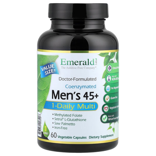 Emerald Laboratories, Coenzymated Men's 45+ 1-Daily Multi, 60 Vegetable Capsules