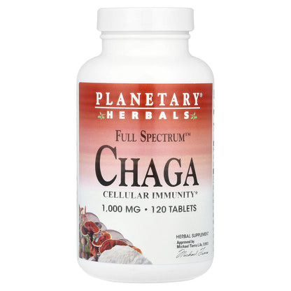 Planetary Herbals, Full Spectrum™ Chaga, 120 Tablets