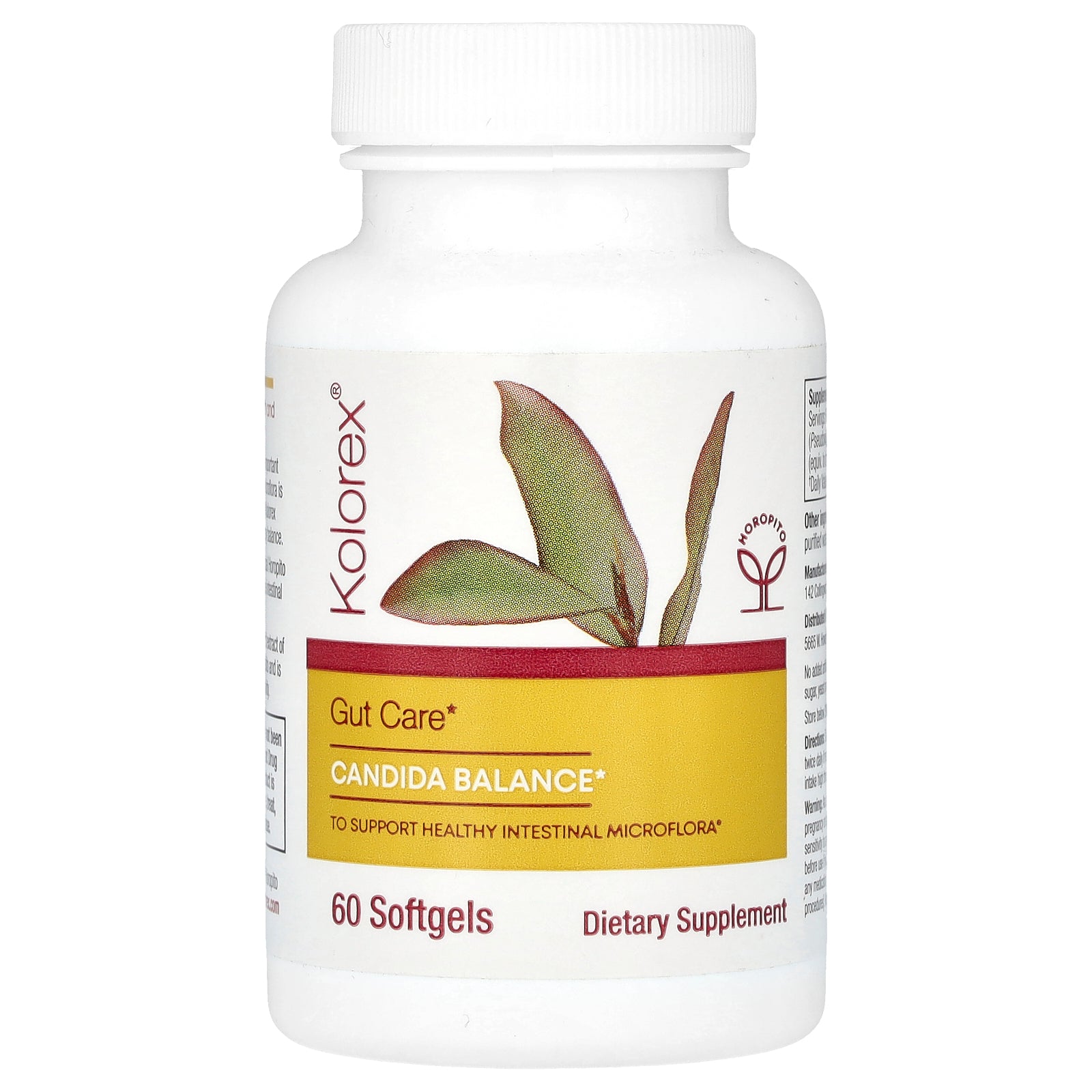 Kolorex, Gut Care, Candida Balance, 60 Softgels