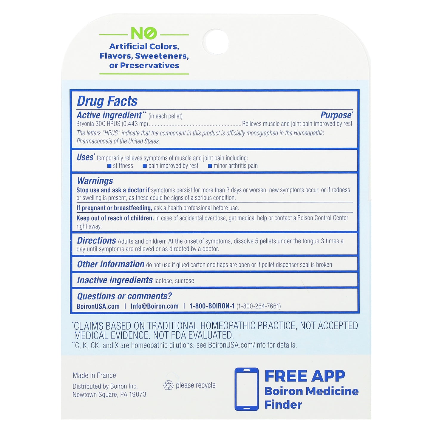 Boiron, Bryonia, Pain Relief, Meltaway Pellets, 30C, 3 Tubes, 80 Pellets Each