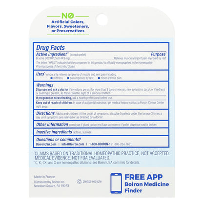 Boiron, Bryonia, Pain Relief, Meltaway Pellets, 30C, 3 Tubes, 80 Pellets Each