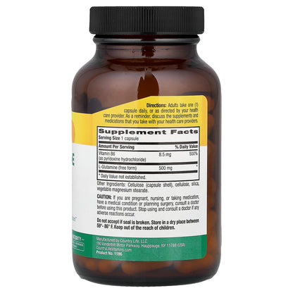 Country Life, L-Glutamine , 100 Vegan Caps