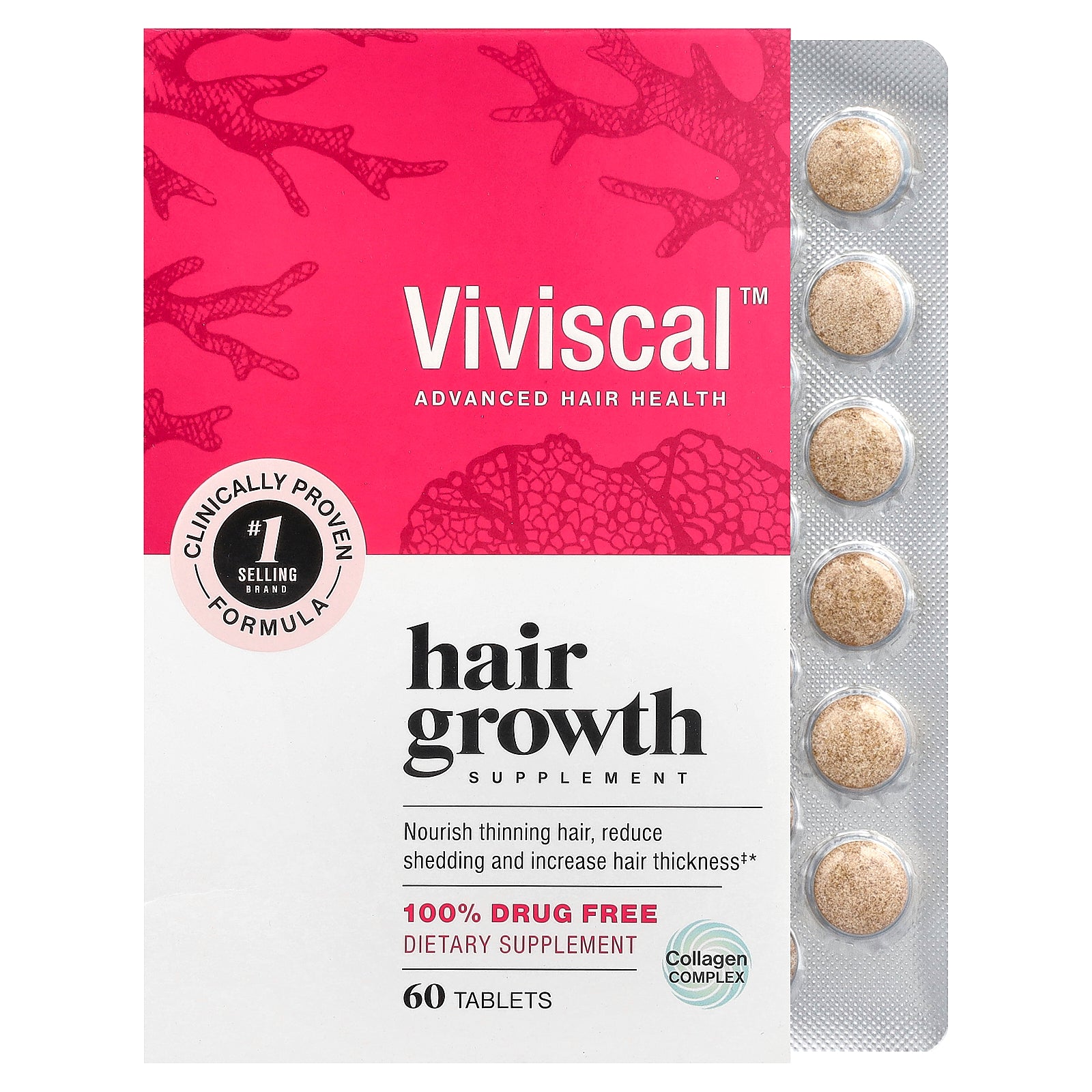 Viviscal, Hair Growth Supplement, 60 Tablets