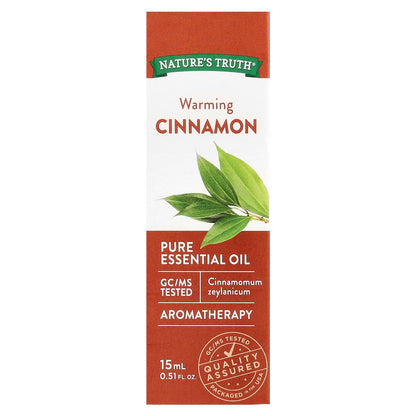 Nature's Truth, Pure Essential Oil, Warming Cinnamon, 0.51 fl oz (15 ml)