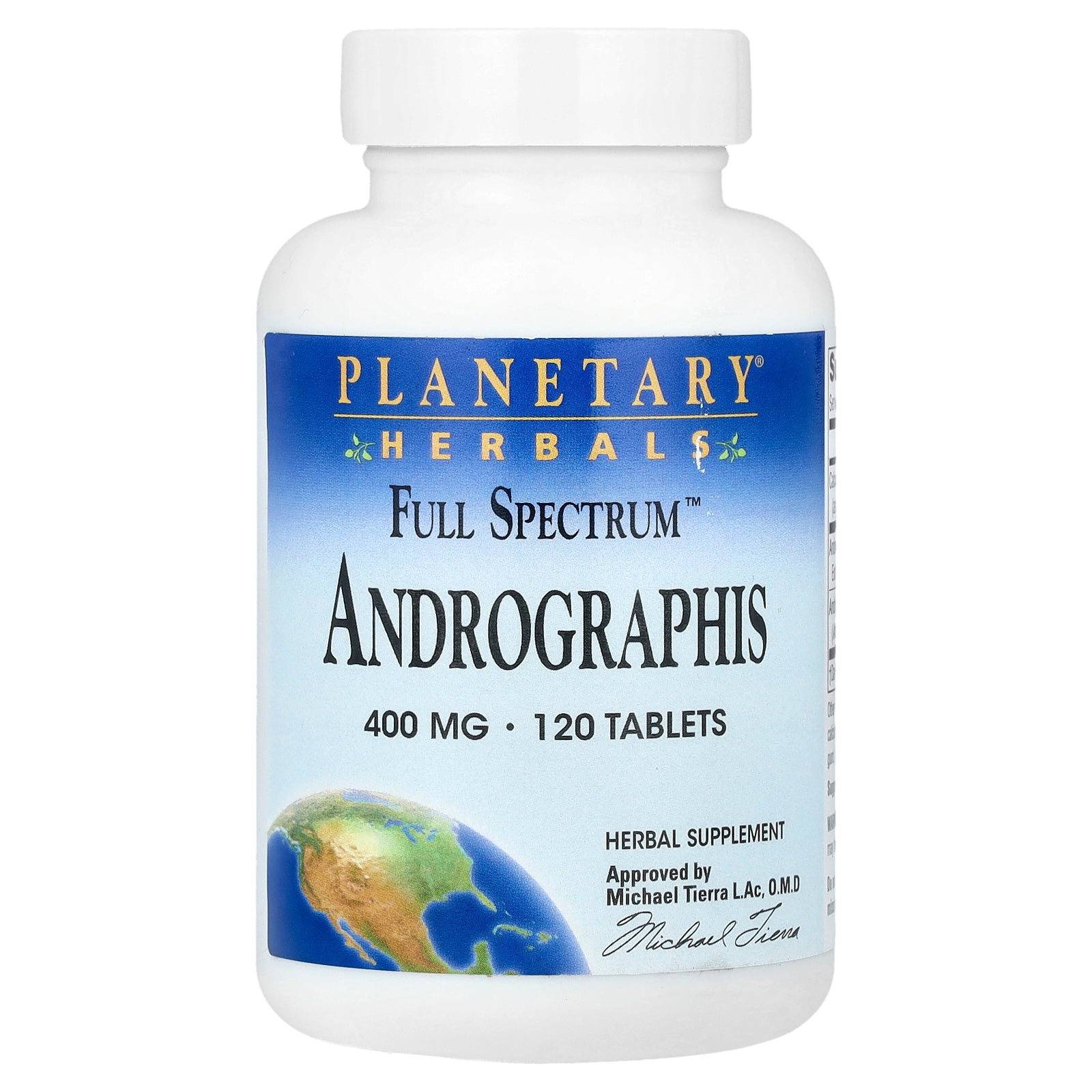 Planetary Herbals, Full Spectrum™ Andrographis, 400 mg, 120 Tablets