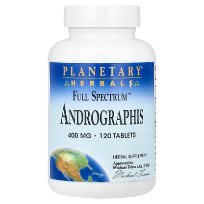 Planetary Herbals, Full Spectrum™ Andrographis, 400 mg, 120 Tablets
