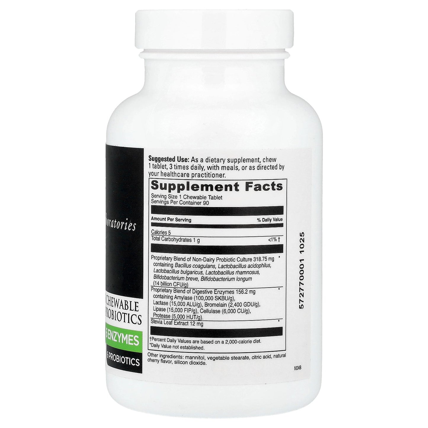 DaVinci Laboratories, Digestive Enzymes Chewable With Prebiotics + Probiotics, Cherry, 90 Chewable Tablets