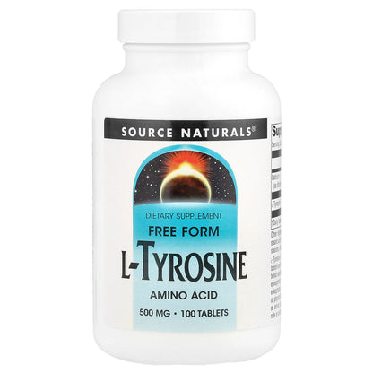 Source Naturals, L-Tyrosine, 500 mg, 100 Tablets