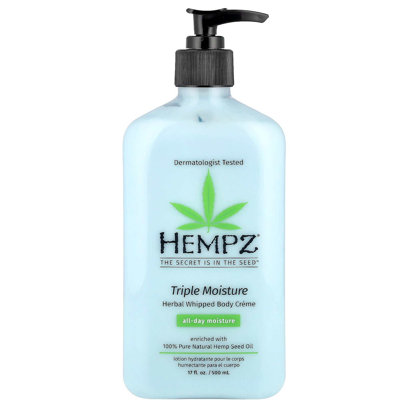 Hempz, Herbal Whipped Body Creme, Triple Moisture, 17 fl oz (500 ml)
