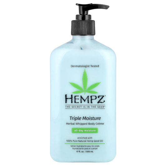Hempz, Herbal Whipped Body Creme, Triple Moisture, 17 fl oz (500 ml)