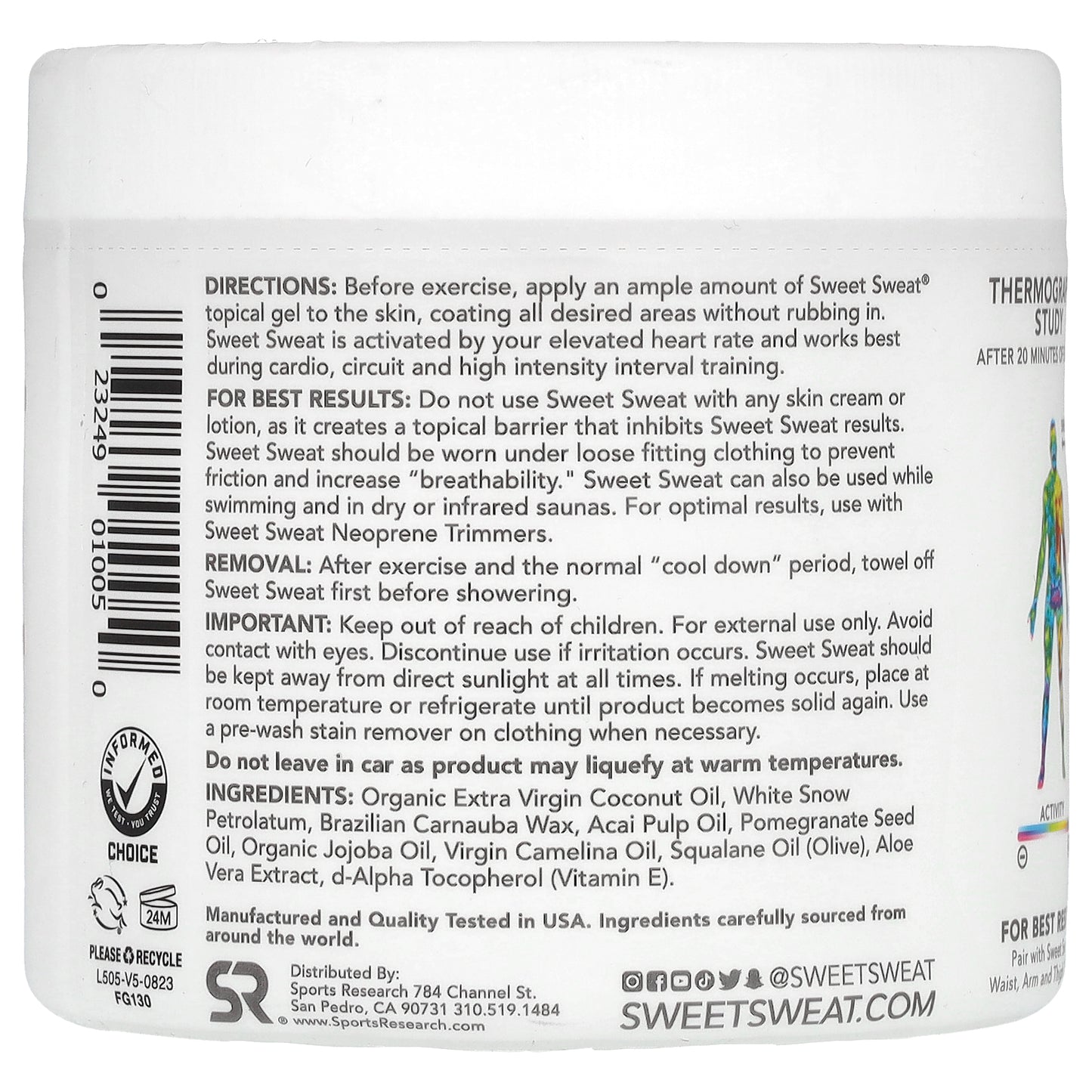 Sports Research, Sweet Sweat®, Workout Enhancer, Coconut, 13.5 oz (383 g)