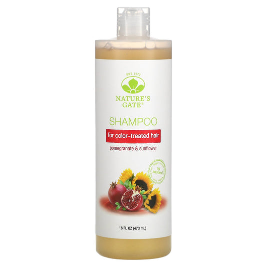 Nature's Gate, Pomegranate & Sunflower Shampoo for Color-Treated Hair, 16 fl oz (473 ml)