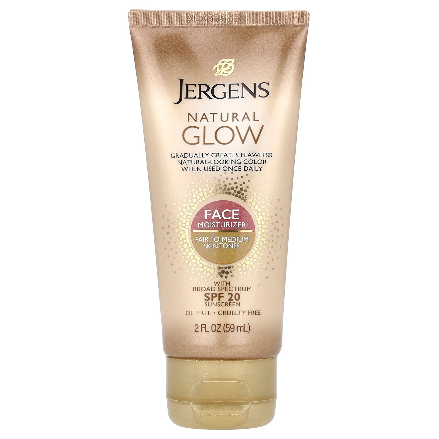 Jergens, Natural Glow, Face Moisturizer, SPF 20, Fair to Medium, 2 fl oz (59 ml)