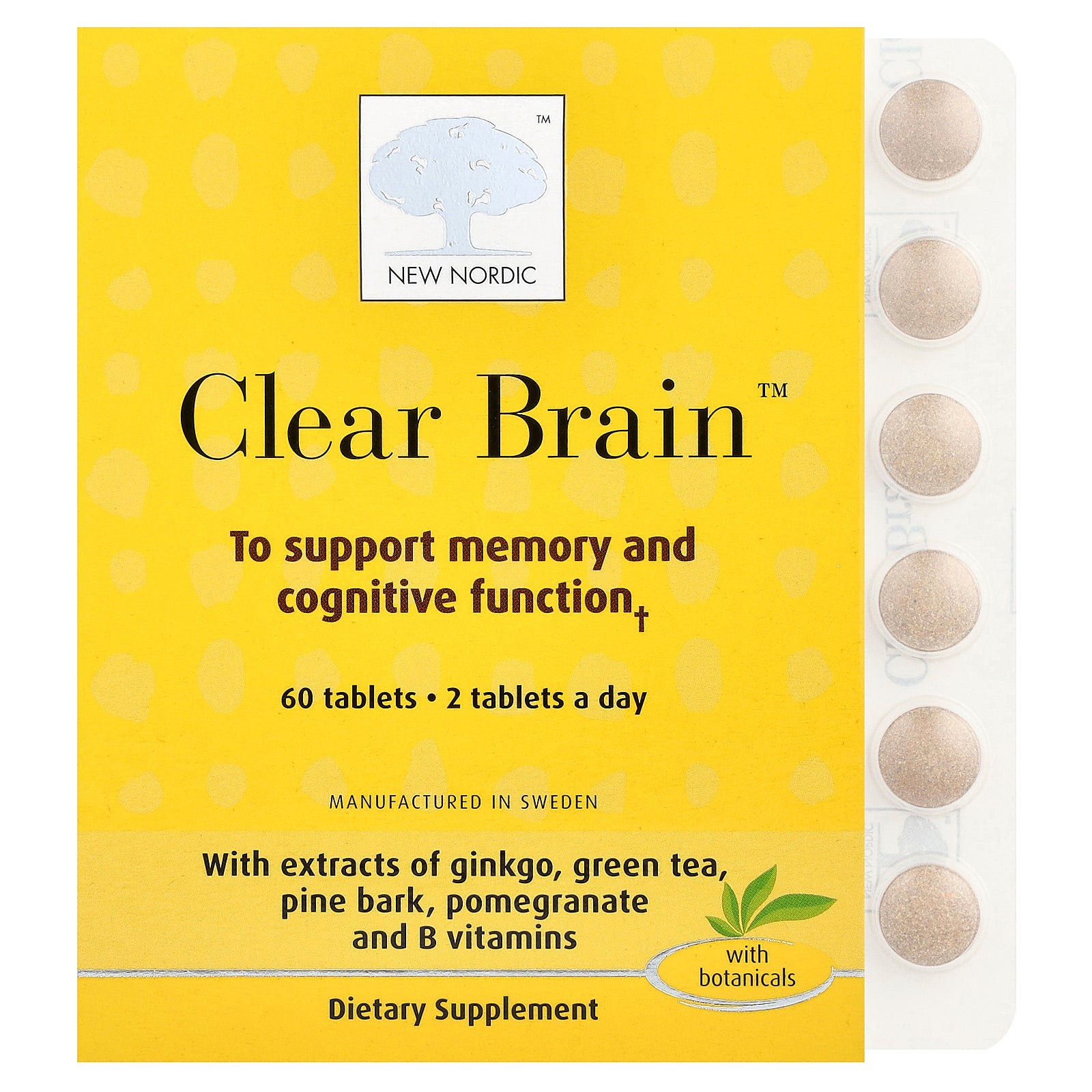 New Nordic, Clear Brain™, 60 Tablets