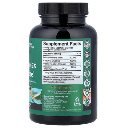 Nature's Craft, DIM Complex + Bioperine®, 120 Capsules