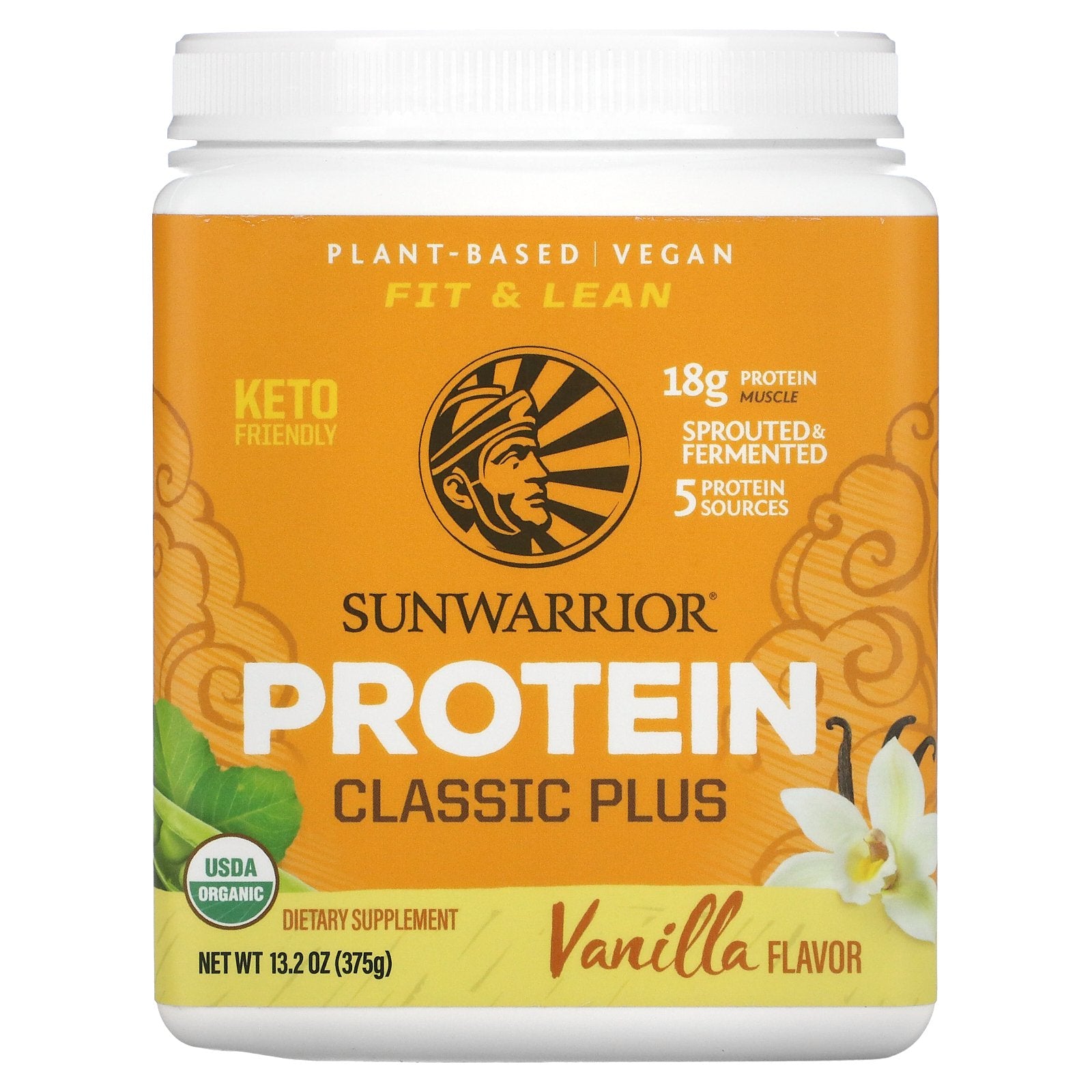 Sunwarrior, Classic Plus Protein, Vanilla, 13.2 oz (375 g)