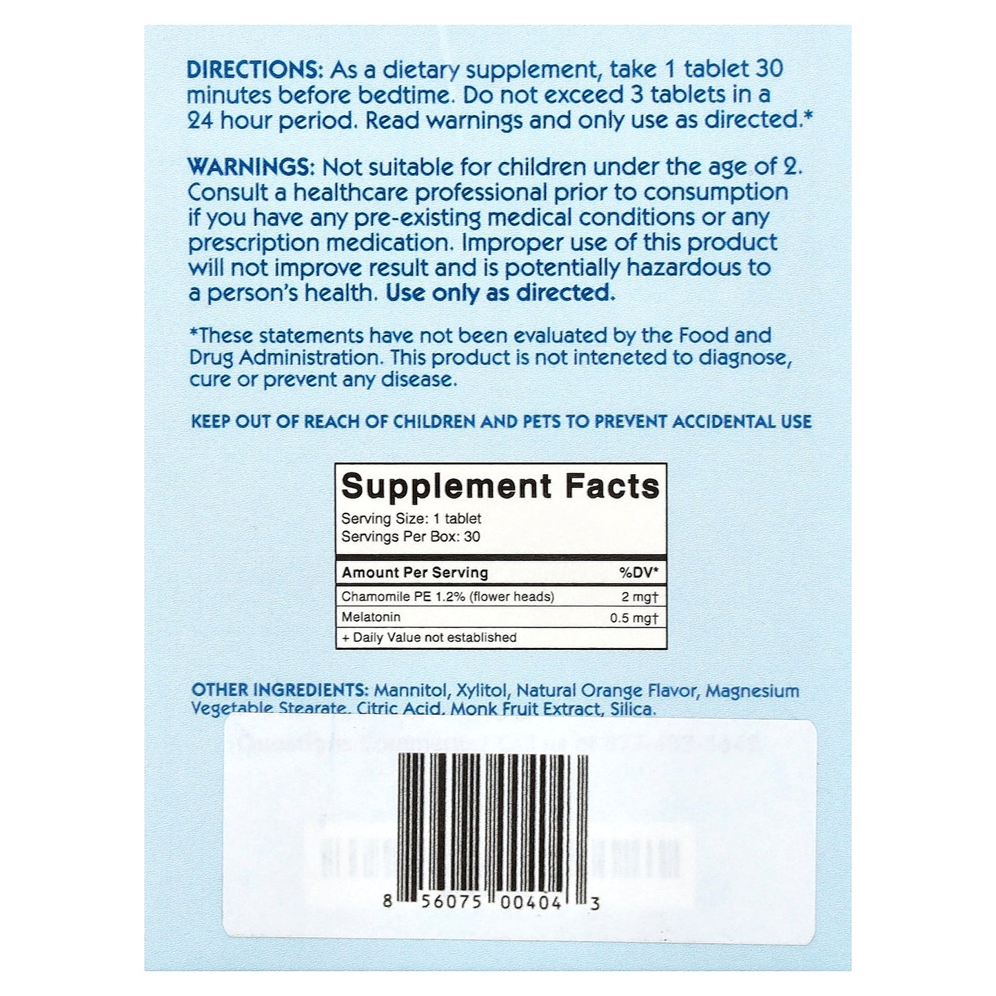 Creekside Natural Therapeutics, Children's Sleep Aid, Orange Dreamsicle, 30 EZ Melts®