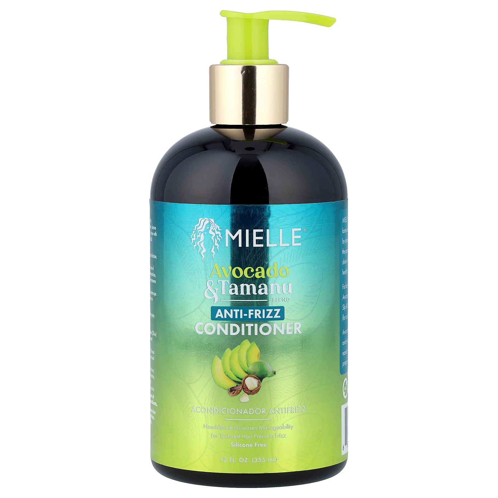 Mielle, Anti-Frizz Conditioner, Avocado & Tamanu, 12 fl oz (355 ml)