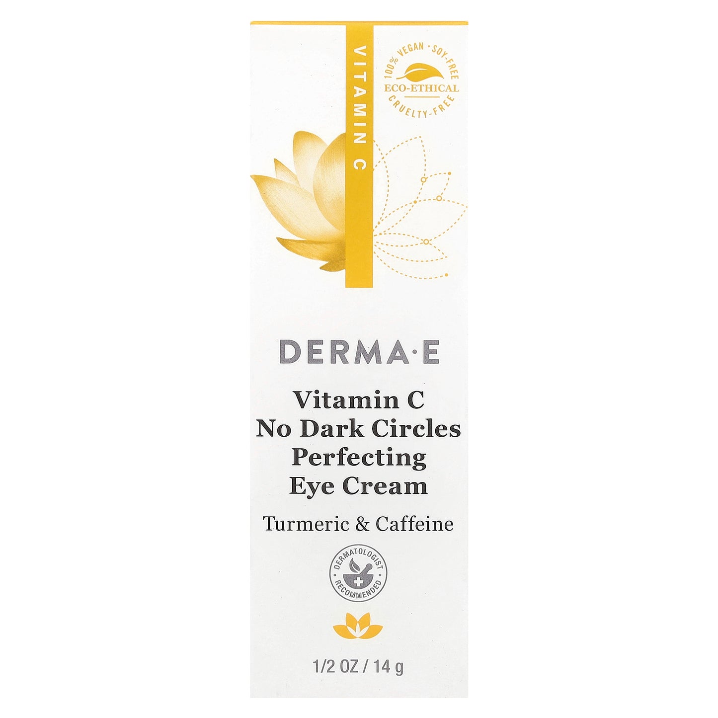 DERMA E, Vitamin C No Dark Circles Perfecting Eye Cream, 1/2 oz (14 g)