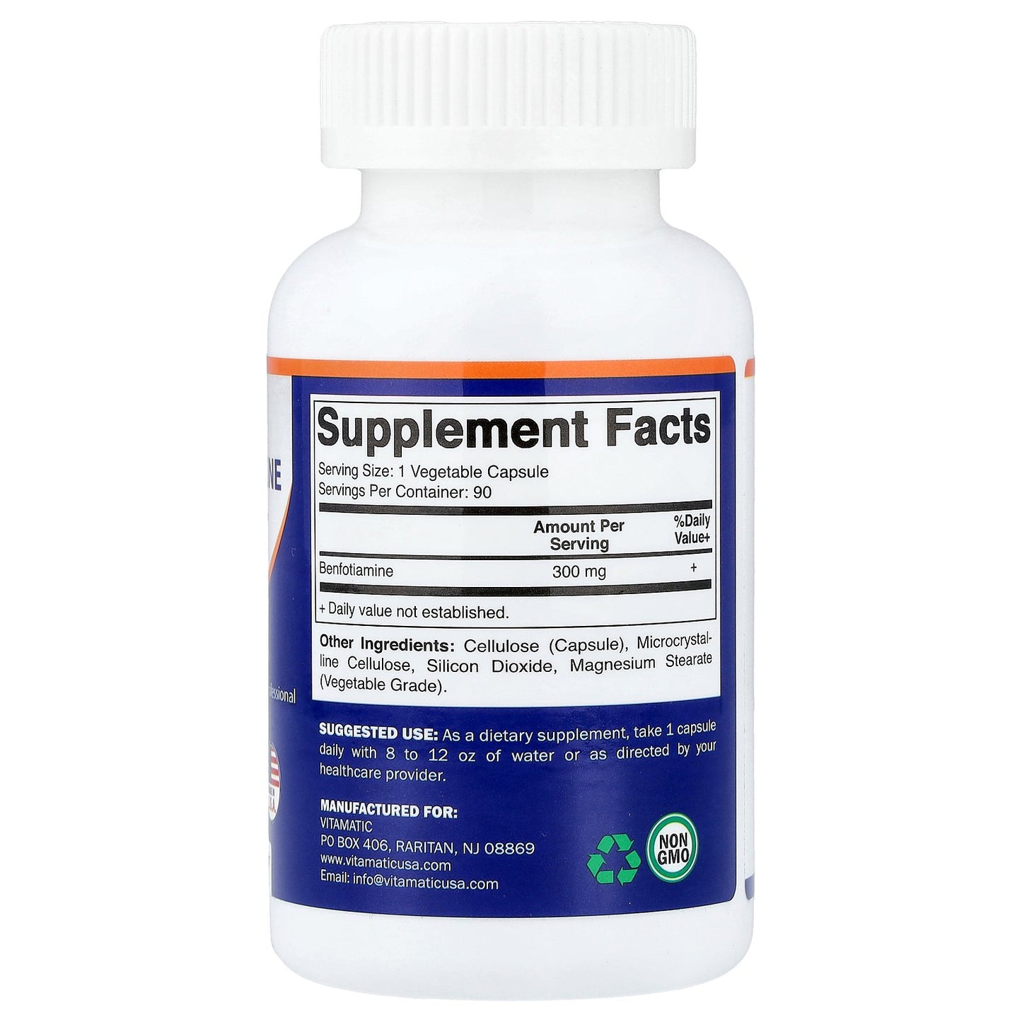 Vitamatic, Benfotiamine, 300 mg, 90 Vegetable Capsules