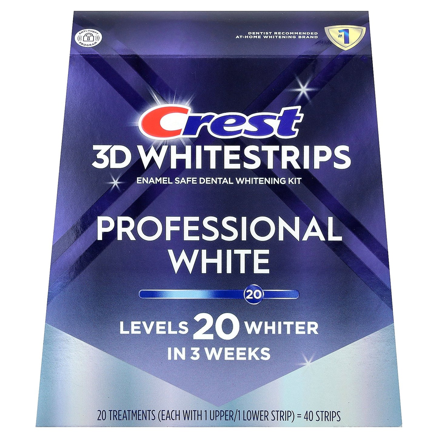 Crest, 3D Whitestrips, Dental Whitening Kit, 40 Strips