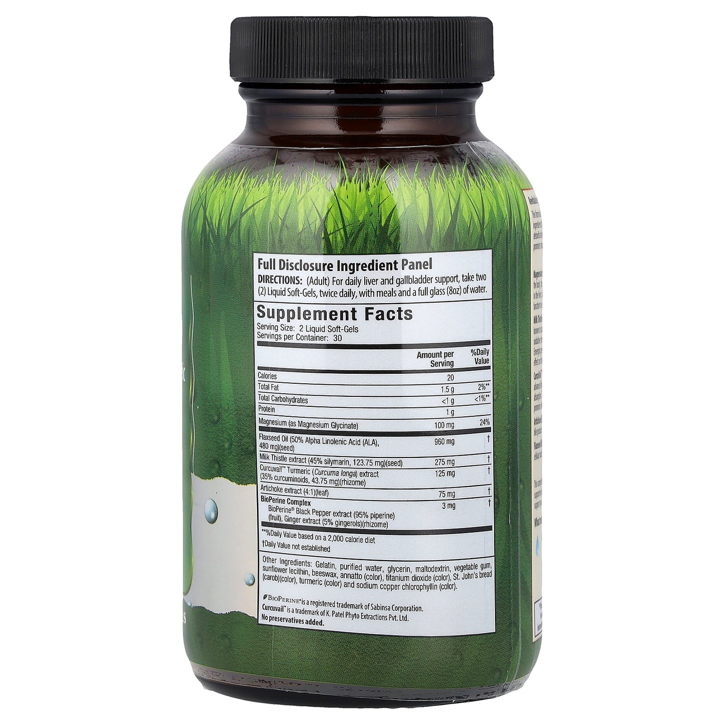 Irwin Naturals, Advanced Absorption Magnesium + Milk Thistle & Turmeric, 60 Liquid Soft-Gels