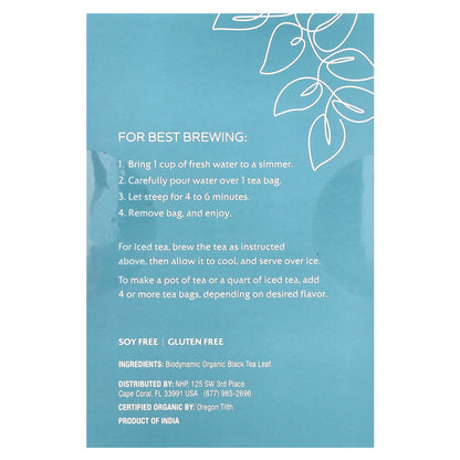 Dr. Mercola, Solspring®, Biodynamic®, Organic Black Tea, English Breakfast, 18 Tea Bags, 1.27 oz (36 g)