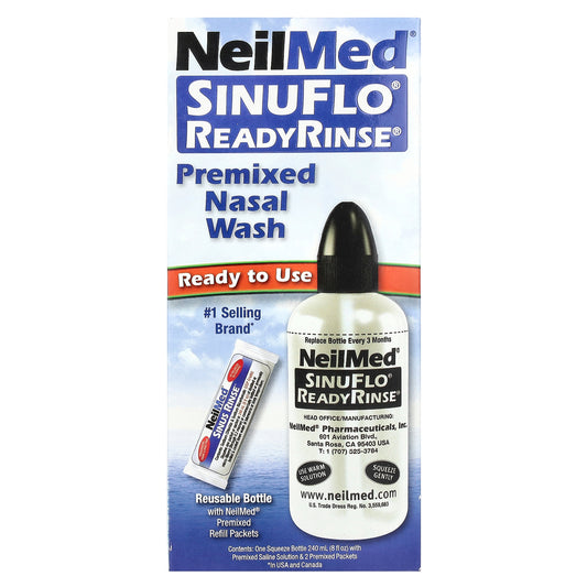 NeilMed, SinuFlo ReadyRinse, Premixed Nasal Wash, 2 Piece Kit