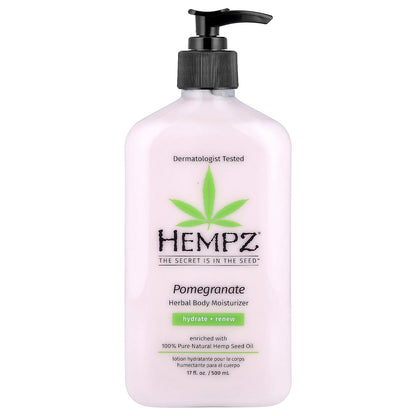 Hempz, Herbal Body Moisturizer, Pomegranate , 17 fl oz (500 ml)