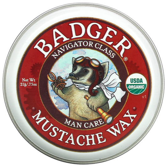 Badger, Organic Mustache Wax, 0.75 oz (21 g)