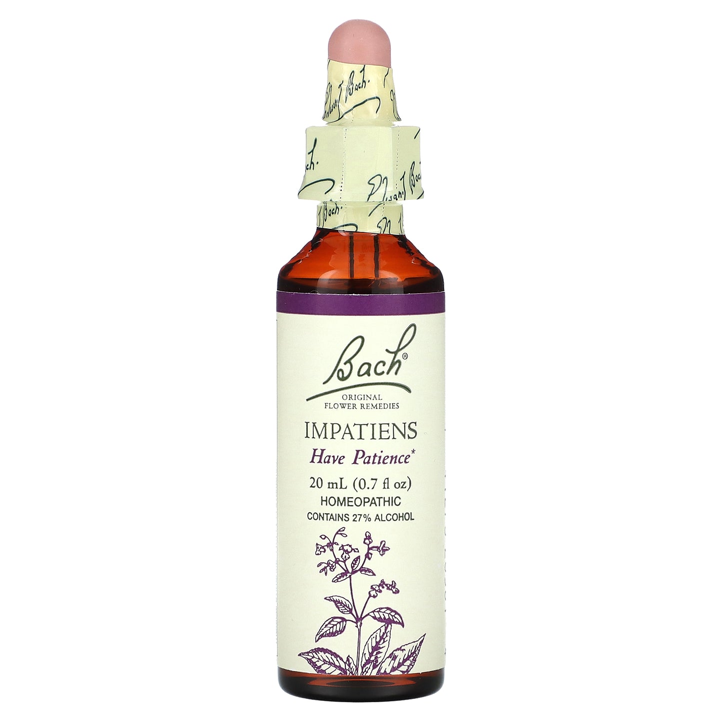 Bach, Original Flower Remedies, Impatiens, 0.7 fl oz (20 ml)