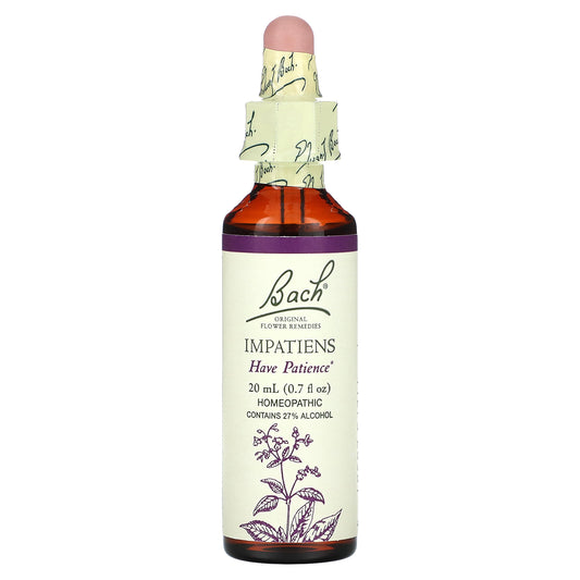 Bach, Original Flower Remedies, Impatiens, 0.7 fl oz (20 ml)