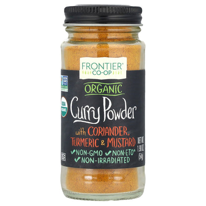Frontier Co-op, Organic Curry Powder, With Coriander, Turmeric & Mustard, 1.90 oz (54 g)