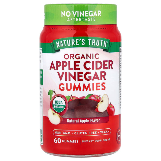 Nature's Truth, Organic Apple Cider Vinegar Gummies, Natural Apple, 60 Gummies