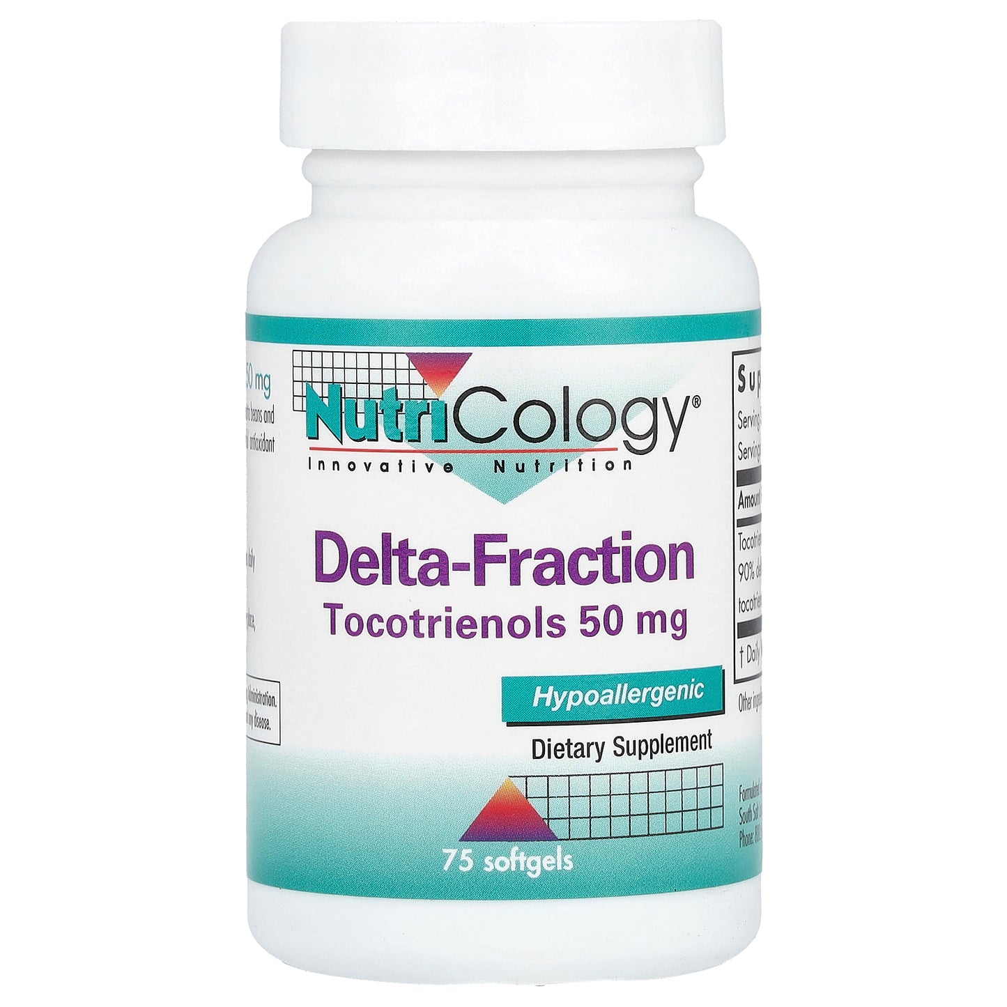 Nutricology, Delta-Fraction, Tocotrienols, 50 mg, 75 Softgels (25 mg Per Softgel)