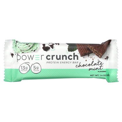 BNRG, Power Crunch Protein Energy Bar, Chocolate Mint, 12 Bars, 1.4 oz (40 g) Each