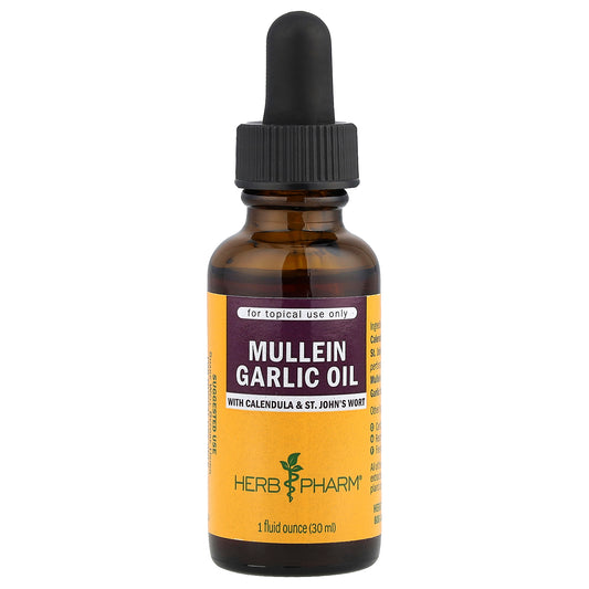 Herb Pharm, Mullein Garlic Oil with Calendula & St. John's Wort, 1 fl oz (30 ml)