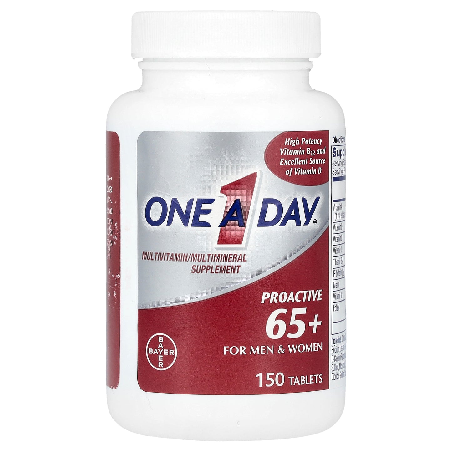 One-A-Day, Proactive 65+, Multivitamin/Multimineral Supplement, For Men & Women, 150 Tablets