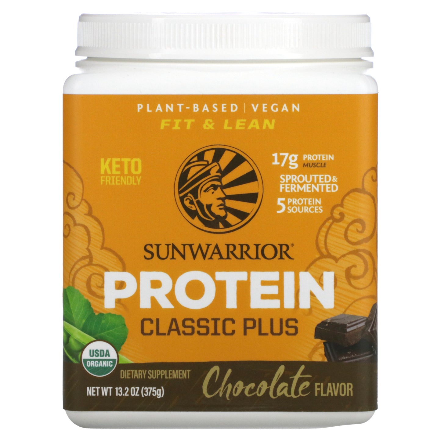 Sunwarrior, Classic Plus Protein, Chocolate, 13.2 oz (375 g)