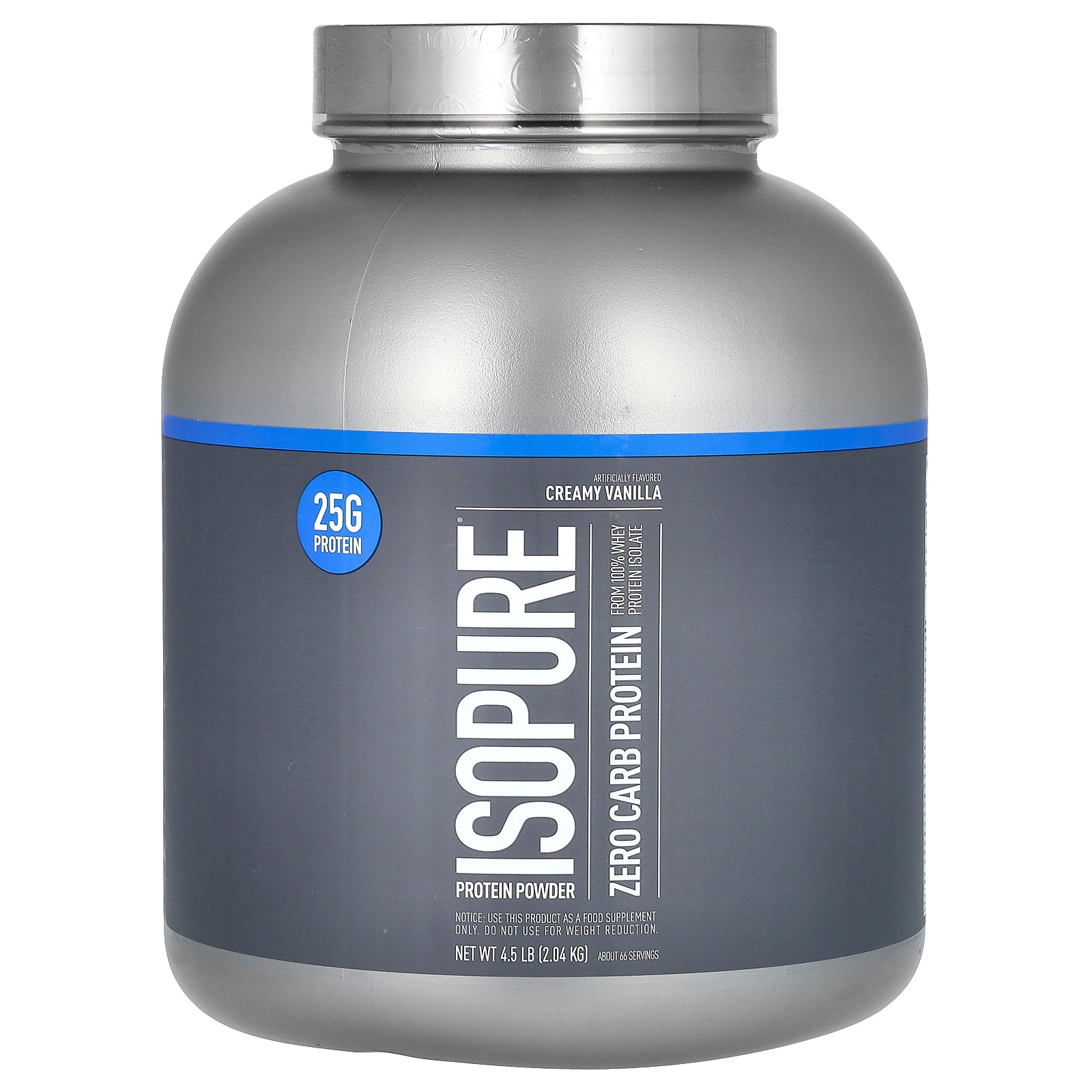 Isopure, Zero Carb Protein Powder, Creamy Vanilla, 4.5 lb (2.04 kg)