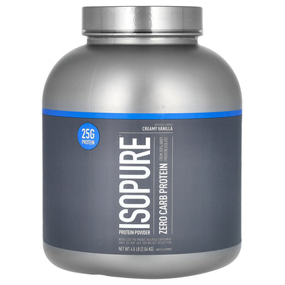 Isopure, Zero Carb Protein Powder, Creamy Vanilla, 4.5 lb (2.04 kg)