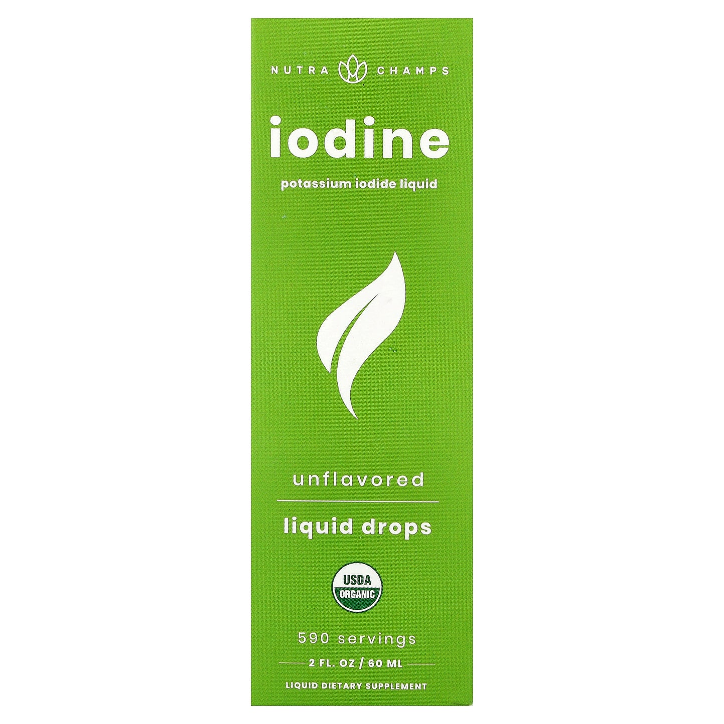 NutraChamps, Iodine Liquid Drops, Unflavored, 2 fl oz (60 ml)