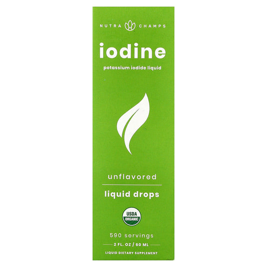 NutraChamps, Iodine Liquid Drops, Unflavored, 2 fl oz (60 ml)
